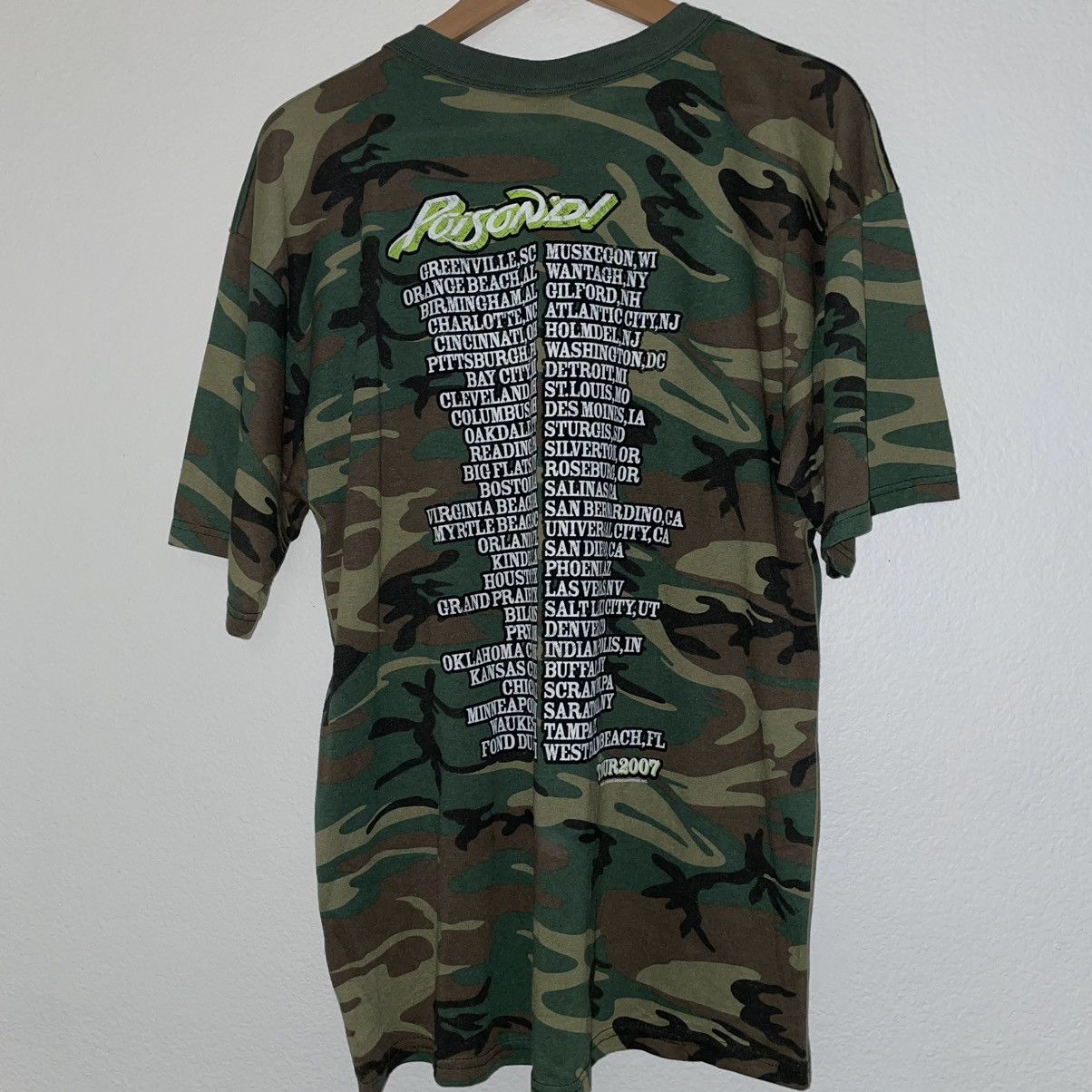 Band Tees × Rothco Poison Camo 2007 Tour Shirt Size US XL / EU 56 / 4 - 4 Thumbnail