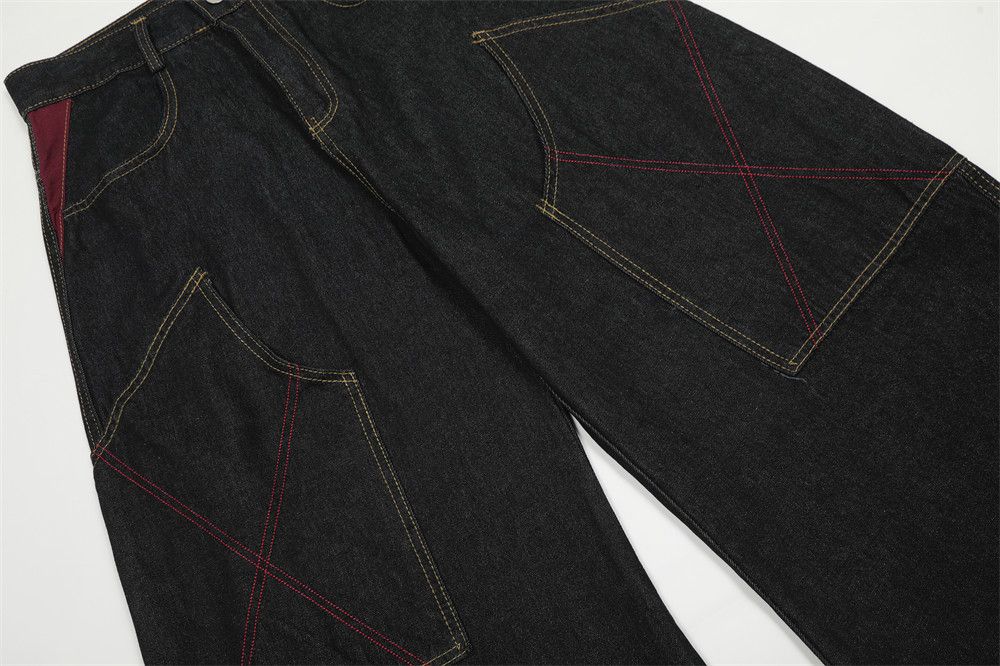 Jean Men's washed multi-pocket workwear scimitar jeans Size US 32 / EU 48 - 4 Thumbnail