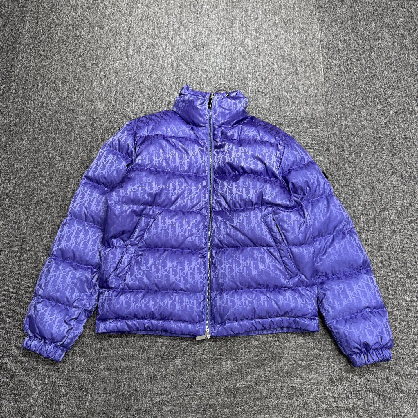Dior Purple Puffer Jacket with Pattern, Size M Size US M / EU 48-50 / 2 - 1 Thumbnail