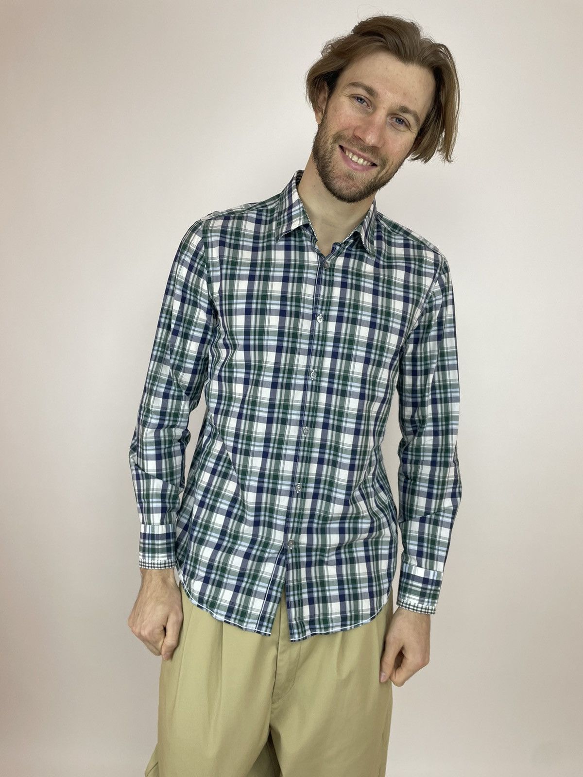 Hugo Boss HUGO BOSS Plaid shirt long sleeve size L Size US L / EU 52-54 / 3 - 4 Thumbnail