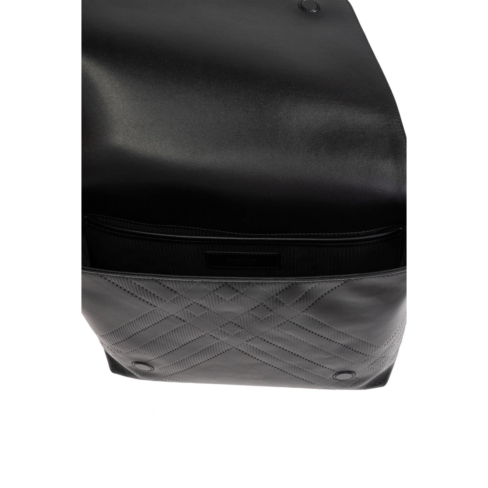 Burberry BURBERRY Black Leather Messenger Bag New Size ONE SIZE - 4 Thumbnail