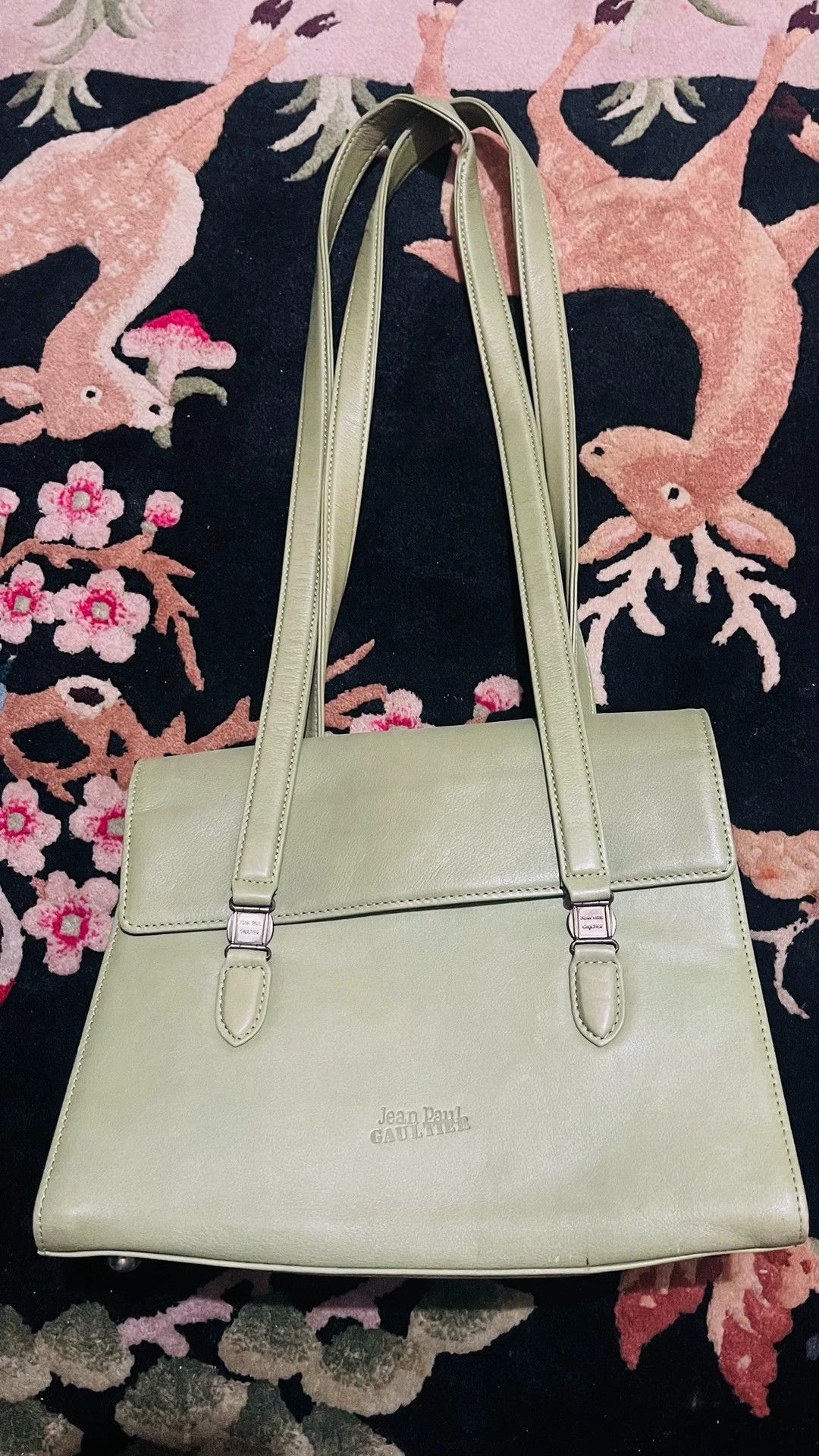 Jean Paul Gaultier Bean green messenger bag