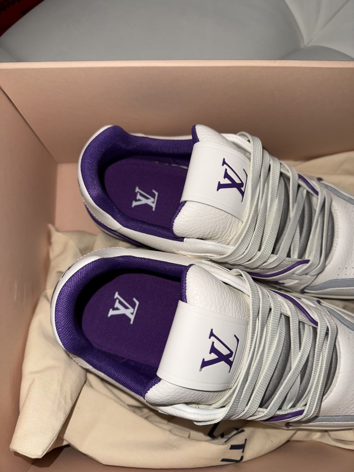 Louis Vuitton Louis vuitton purple trainers lv9 Size US 11 / EU 44 - 6 Thumbnail