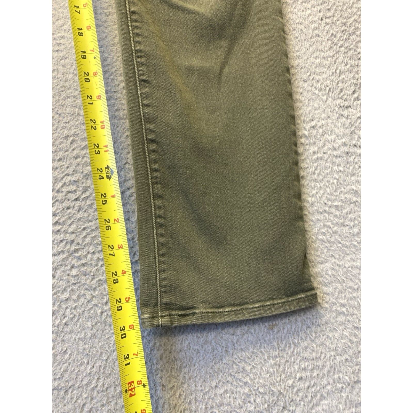 Levi's Levi's Women's Mid Rise Skin Jeans Pants 34x30 Green Denim Cotton Elastodiene Straight Leg Relaxed Fit Front Pocket Back Pocket Coin Pocket Womens Size 24" / US 00 / IT 34 - 5 Thumbnail