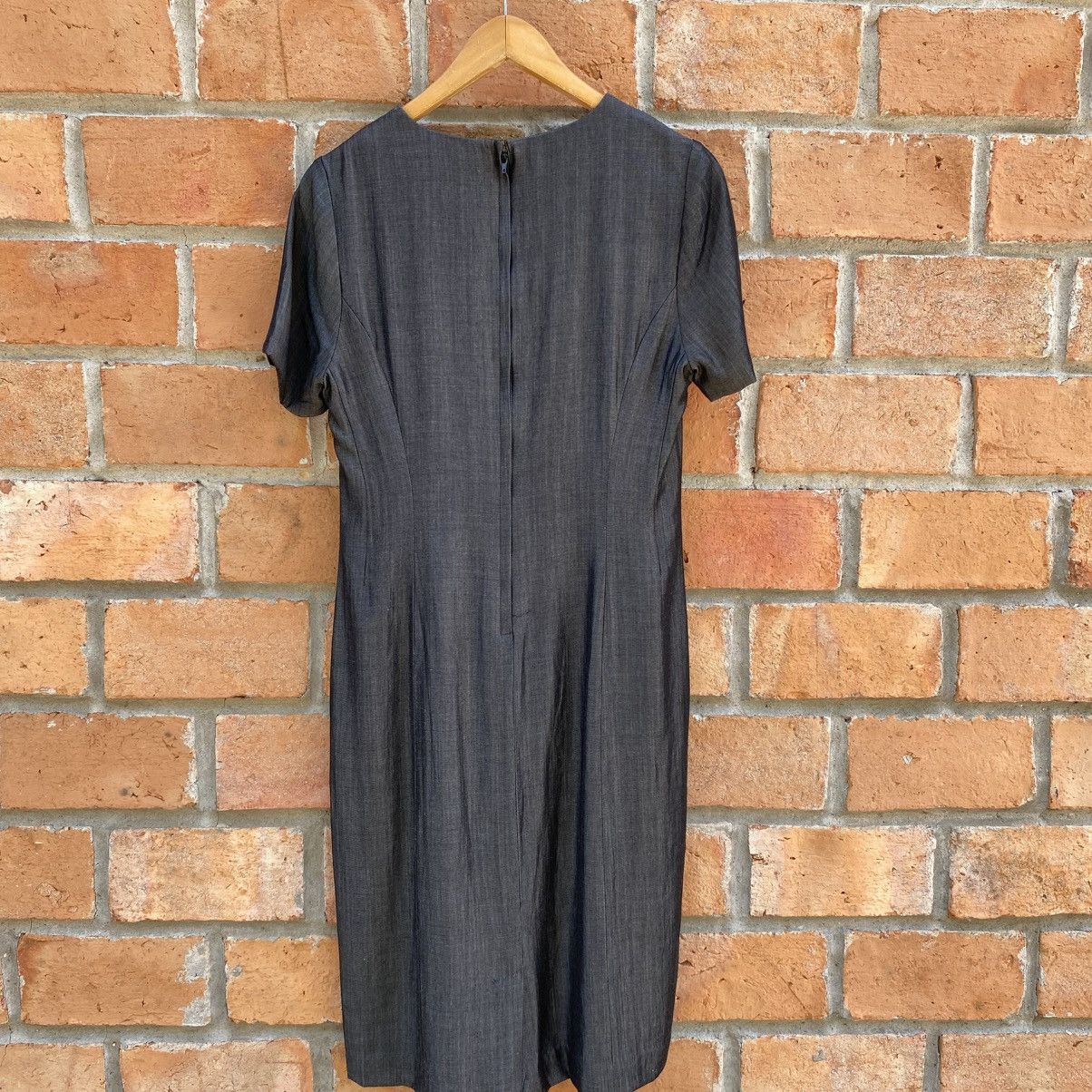 Zucca ZUCCA Dark Denim V-Neck Dress Size M / US 6-8 / IT 42-44 - 13 Thumbnail