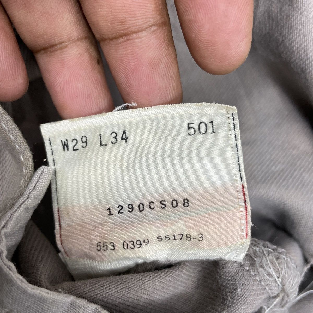 Levi's × Vintage Vintage Levis 501 Grey Faded Jeans wc 378 Size US 29 - 14 Thumbnail
