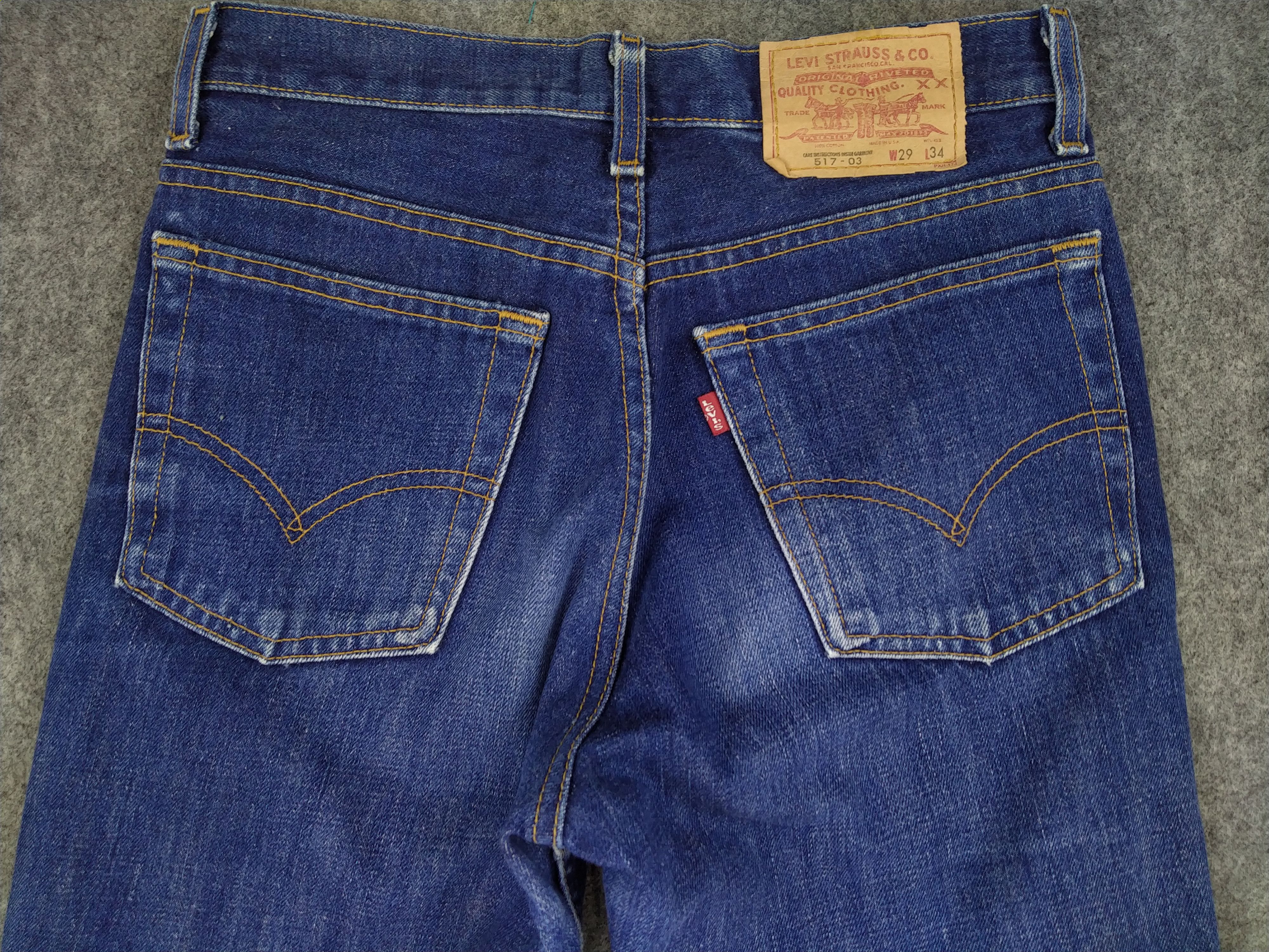 Levi's Blue Distressed Vintage Levi's 517 Flare 28x32 Denim JN1014 Size US 28 / EU 44 - 4 Thumbnail