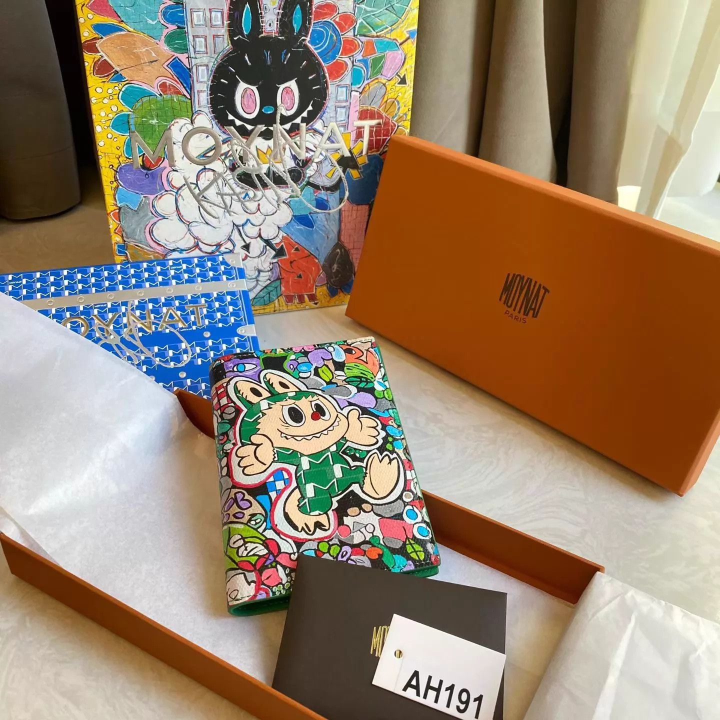 Moynat MOYNAT x Monet LE Passport Wallet Labubu Cartoon Box & Bag Size ONE SIZE - 8 Thumbnail