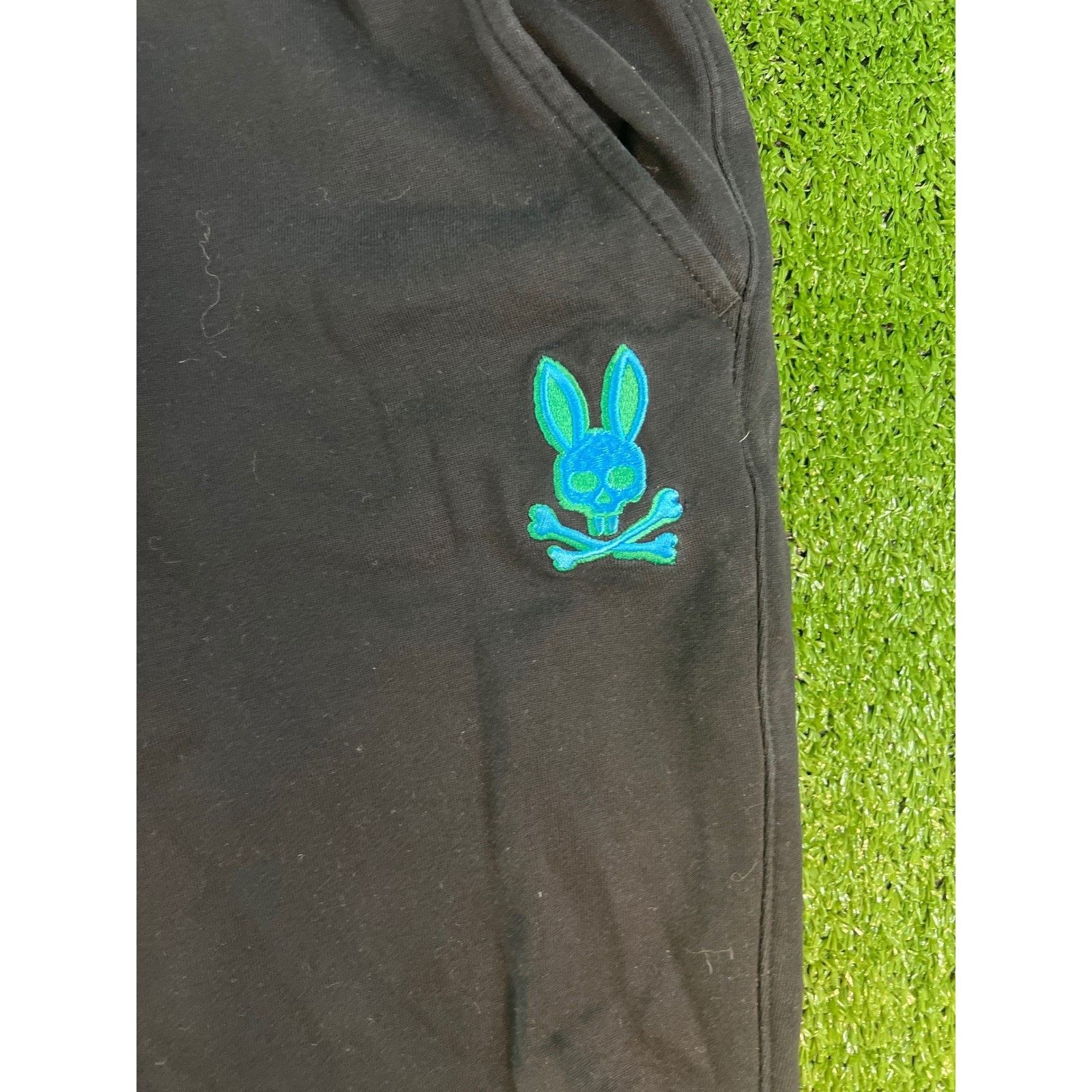Psycho Bunny Psycho Bunny Mens Black Joggers Pants Drawstring Casual SM Size US 32 / EU 48 - 2 Thumbnail