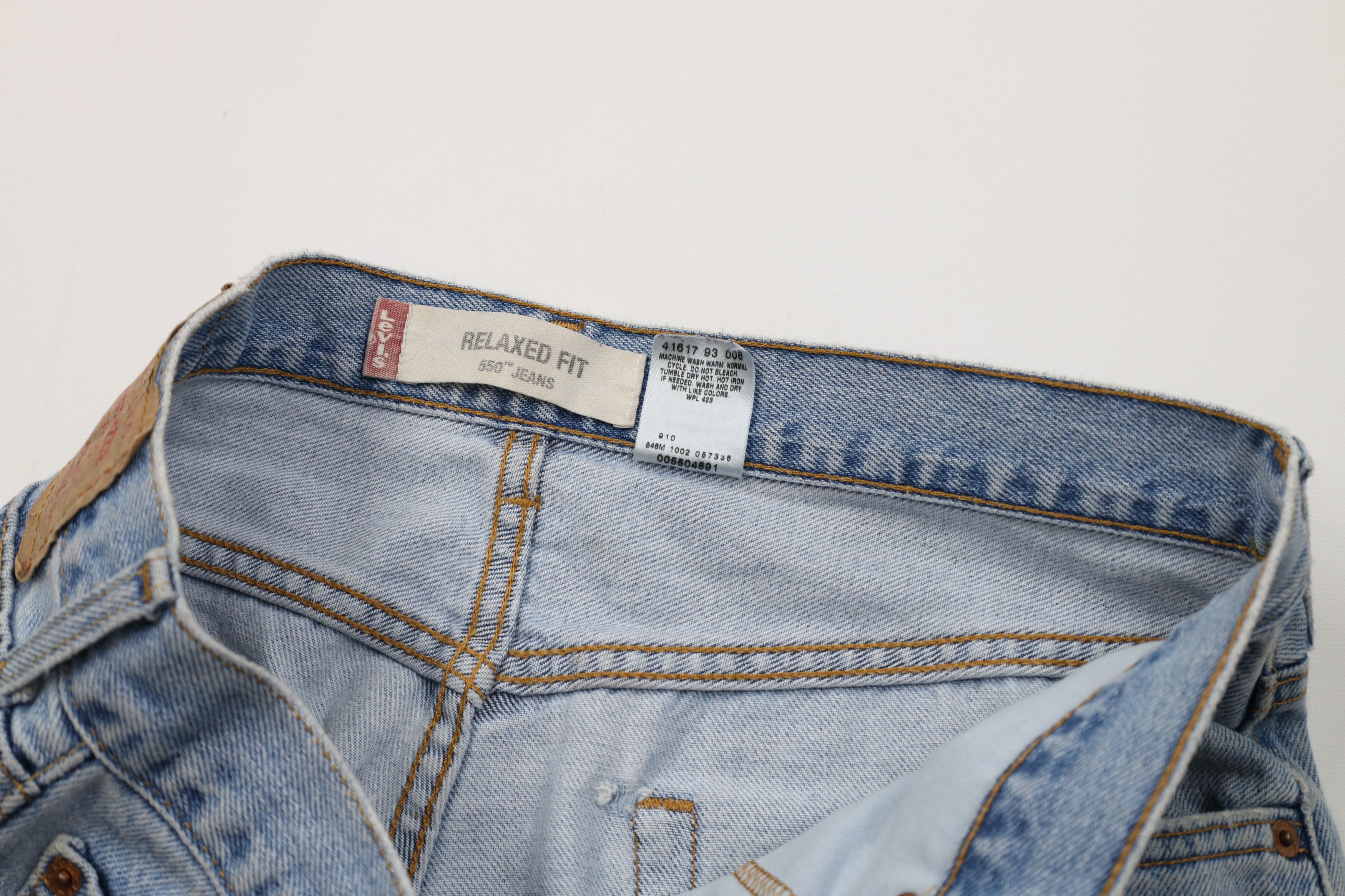 Levi's Vintage Y2K Levis 550 Relaxed Fit Denim Jeans Blue Cotton Size US 34 / EU 50 - 10 Thumbnail