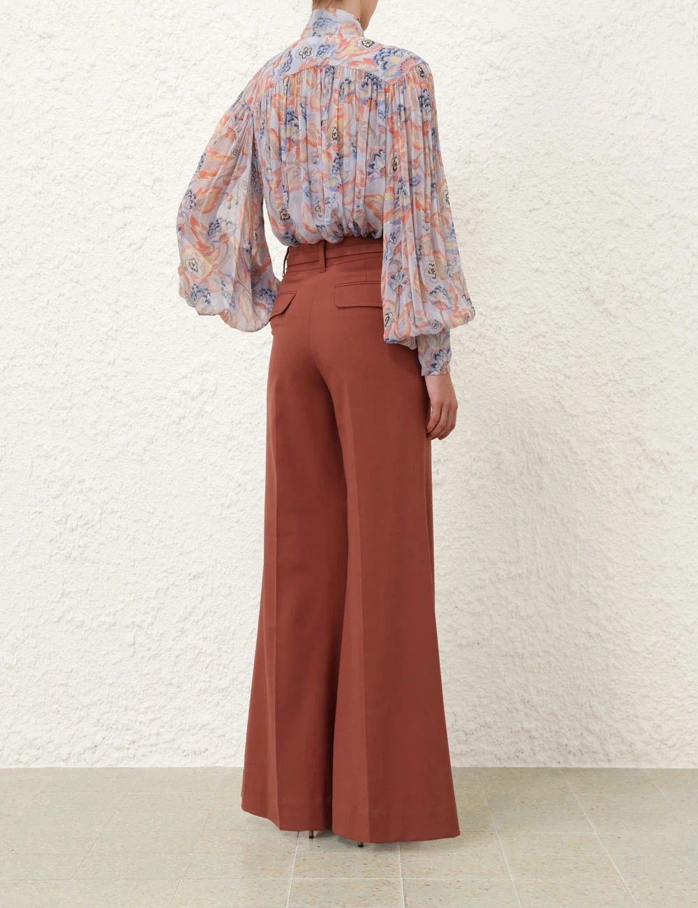 Zimmermann oc11z0825 Eden Lantern Blouse in Multicolor Size XS / US 0-2 / IT 36-38 - 4 Thumbnail