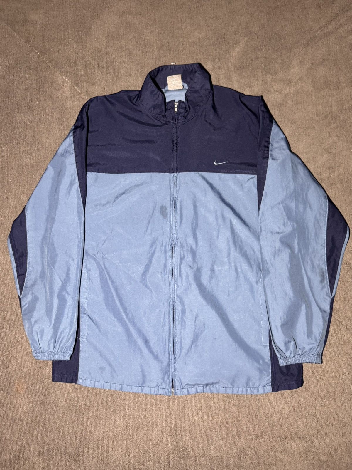 Nike vintage Nike two-tone blue full-zip windbreaker jacket Size US M / EU 48-50 / 2 - 1 Thumbnail