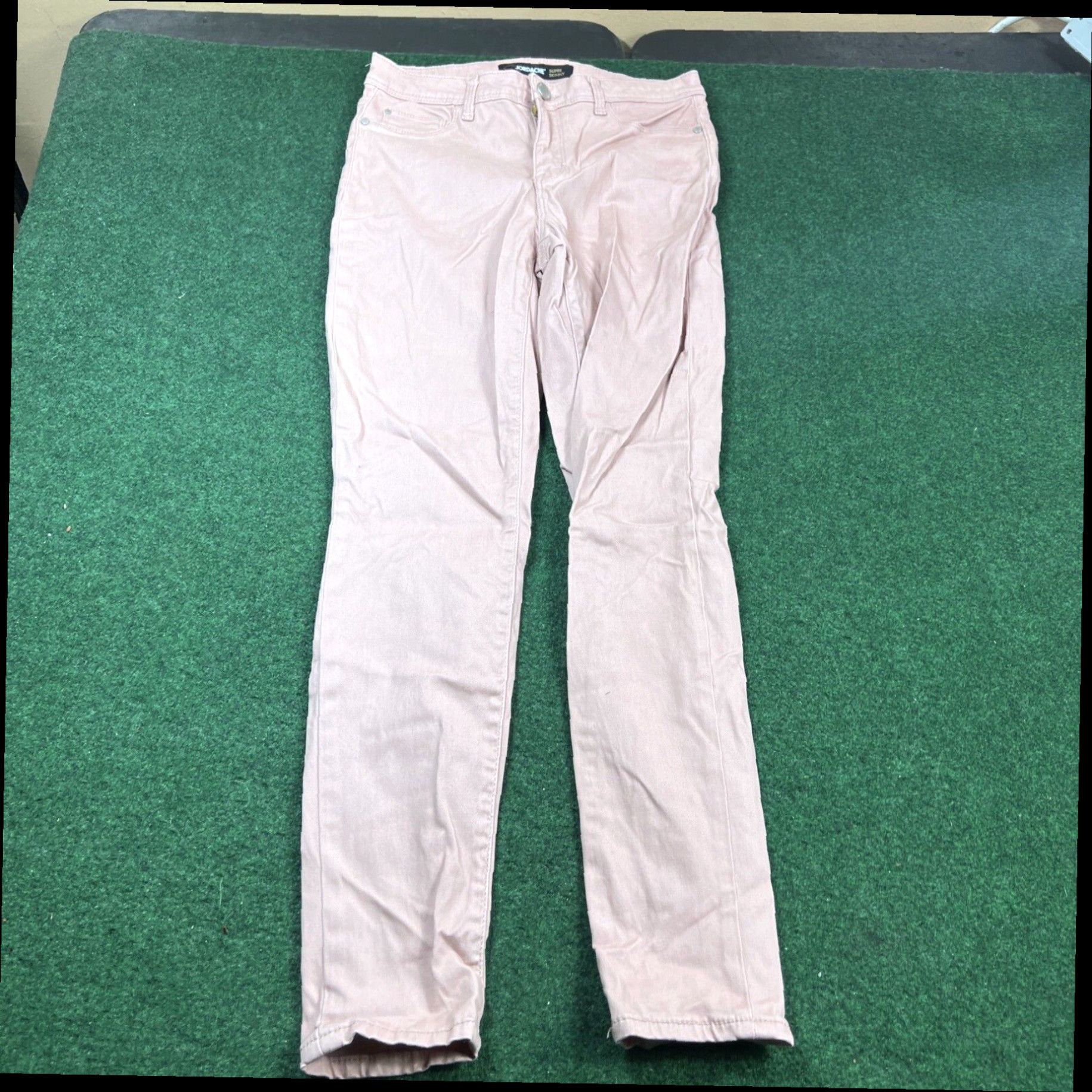 Jordache Jordache Womens Pink Denim Medium Wash Super Skinny Jeans Size 8 28x28 Size 30" / US 8 / IT 44 - 1 Thumbnail