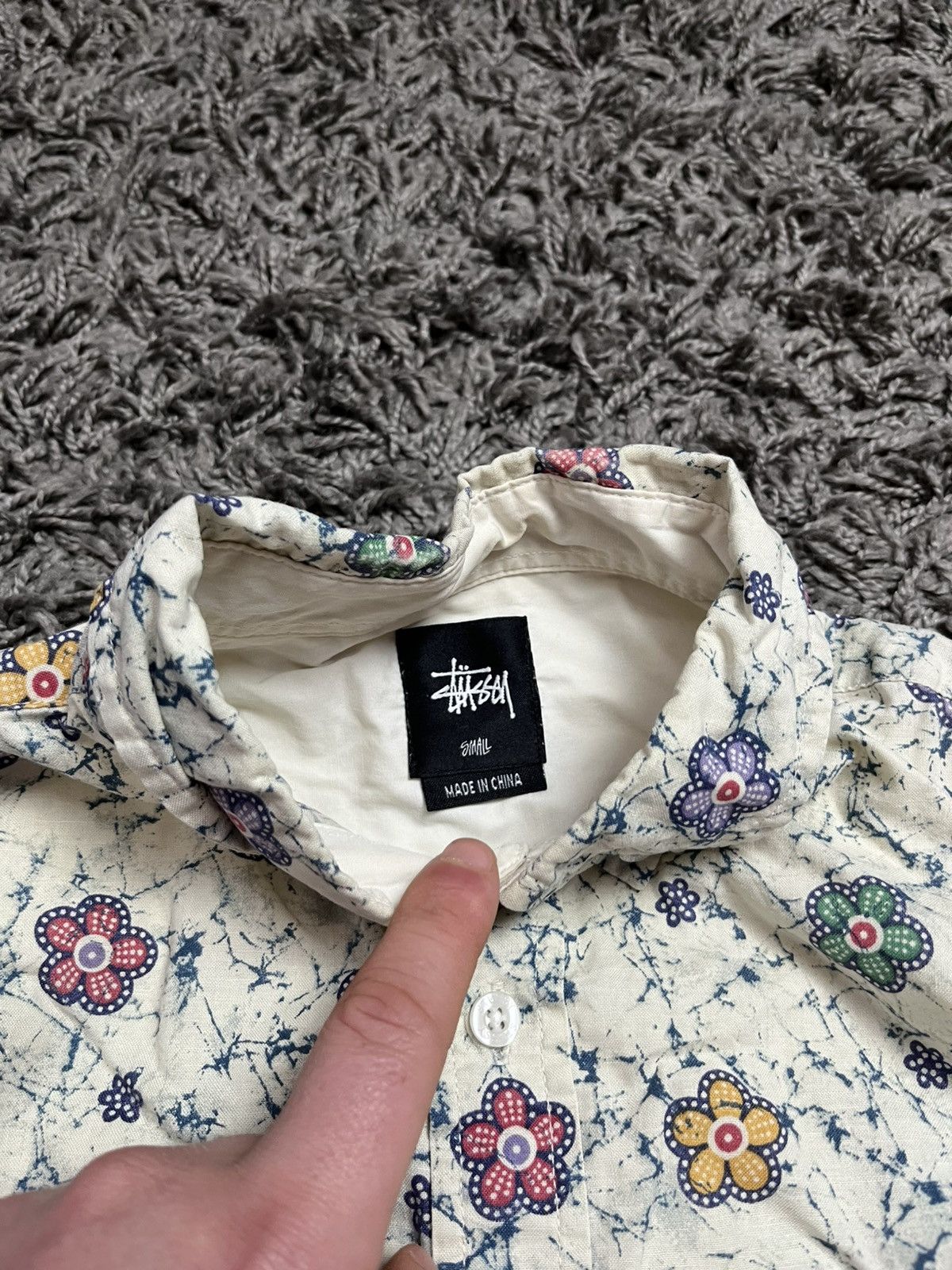 Stussy Stüssy Multi-Color Floral Print Short Sleeve Shirt Size US S / EU 44-46 / 1 - 4 Thumbnail
