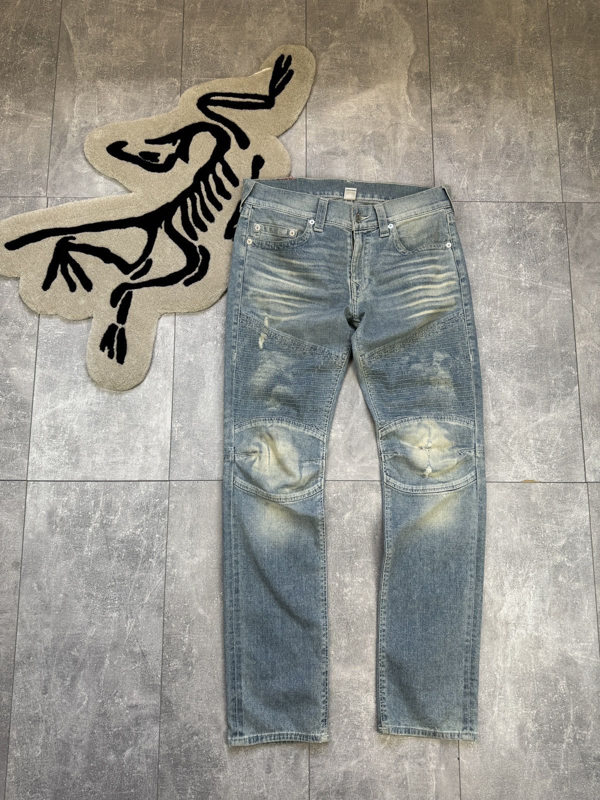 Japanese Brand × True Religion Mens True Religion SKINNY MOTO NATURAL SN jeans denim y2k Size US 33 - 21 Thumbnail