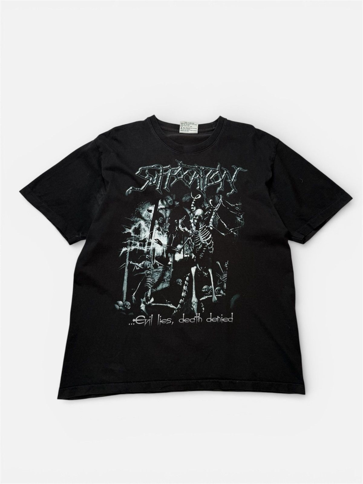 Vintage SUFFOCATION Evil Lies Death Denied Tshirt Souls To Deny 2005 Size US L / EU 52-54 / 3 - 2 Thumbnail
