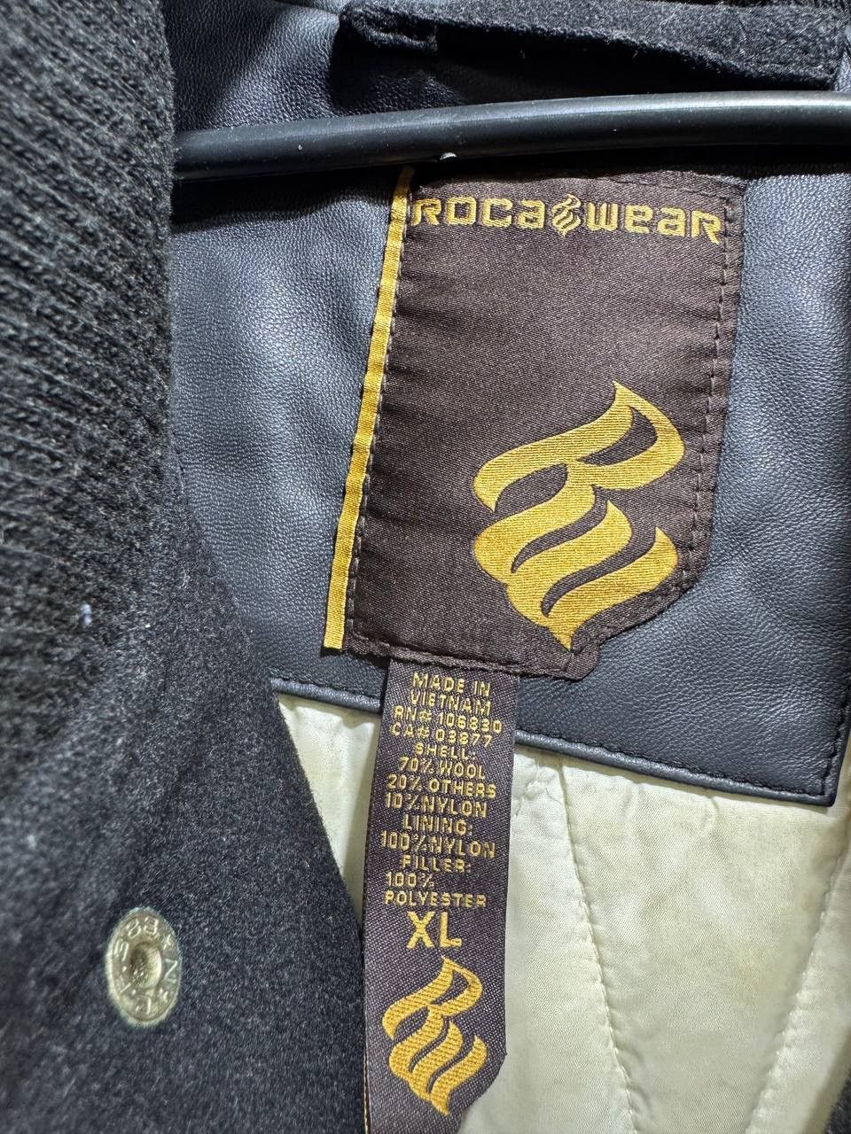 Other Rocawear Bomber Rare Jacket Black Wool Y2K Varsity Biker Size US XL / EU 56 / 4 - 9 Thumbnail