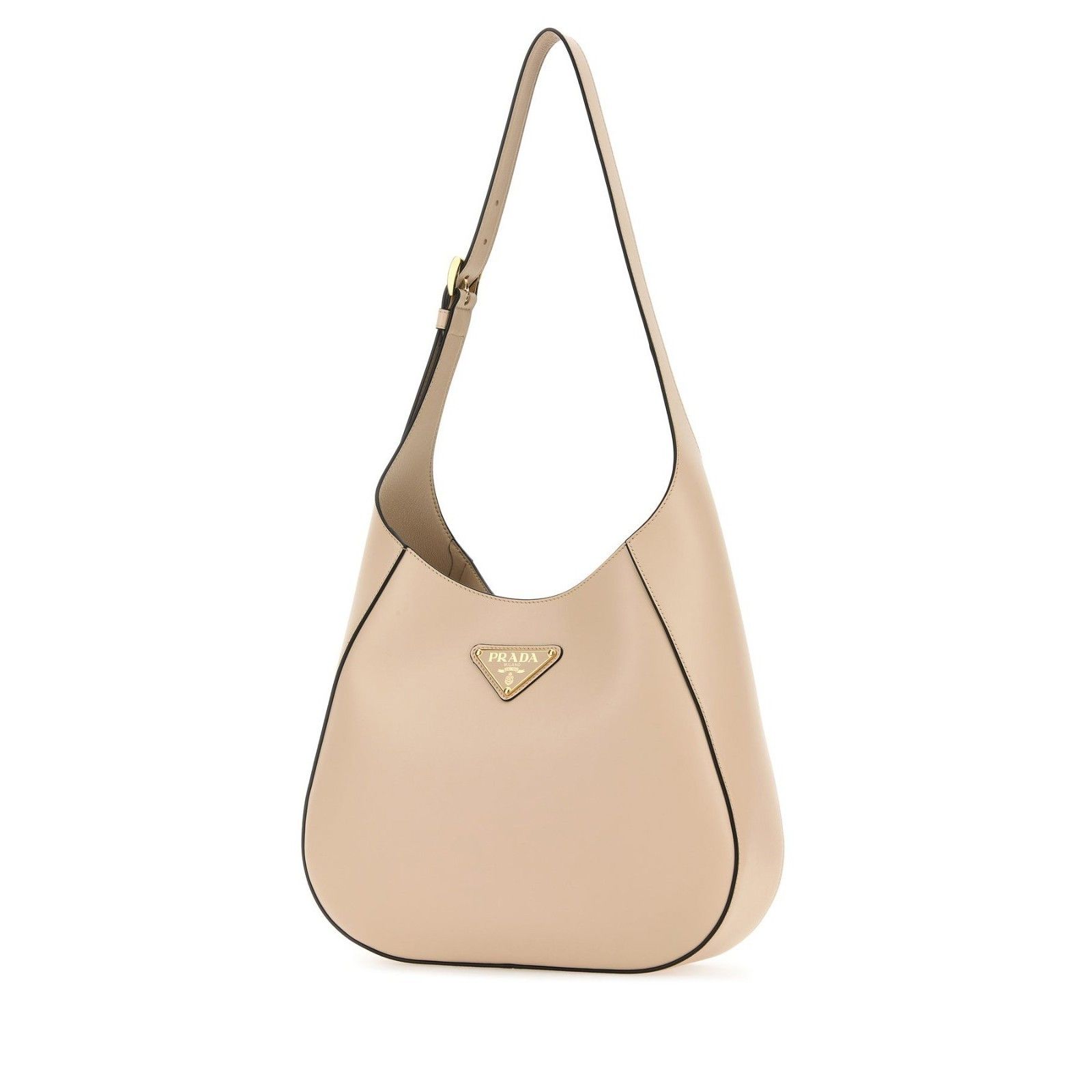 Prada PRADA Plaque Medium Powder Nude / Pink Smooth Leather Should Size ONE SIZE - 2 Thumbnail