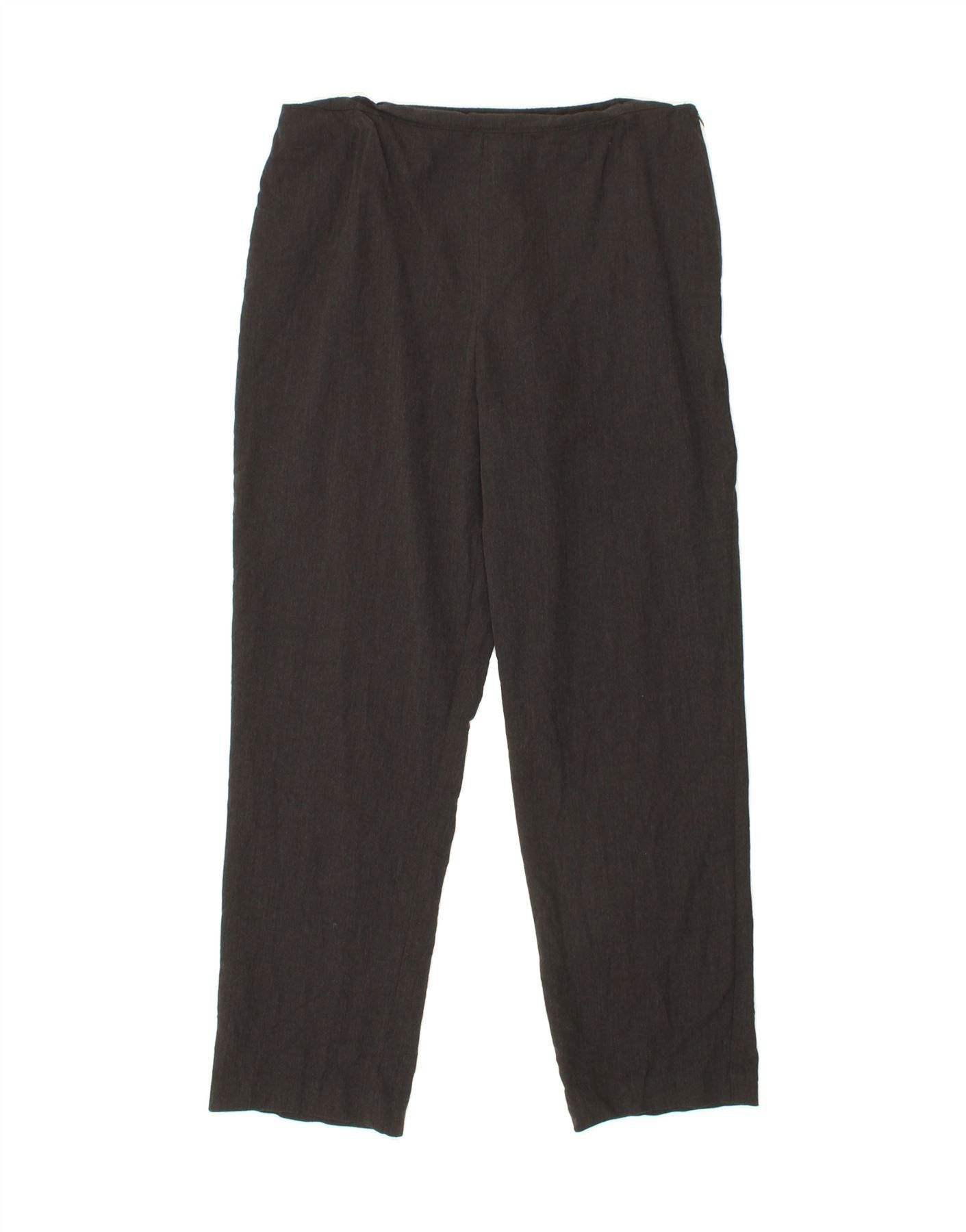 Ralph Lauren Womens Slim Casual Trousers US 12 Large W30 L28 Black Wool Size 30" / US 8 / IT 44 - 1 Thumbnail