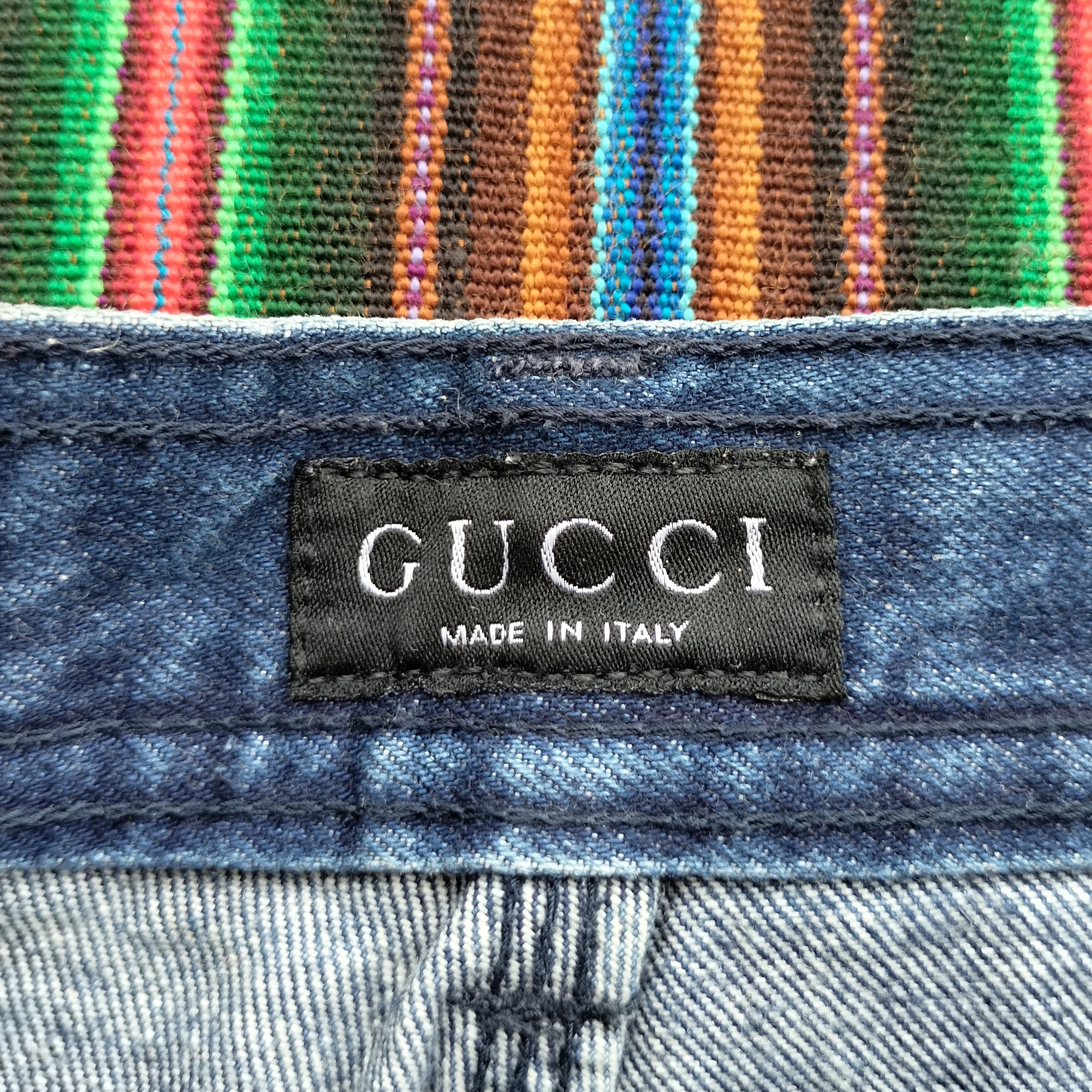 Gucci Gucci Tom ford era embrodery logo back pocket denim Size 26" / US 2 / IT 38 - 7 Thumbnail