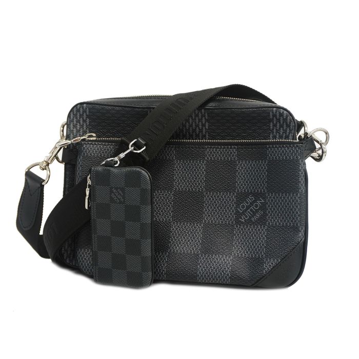 Louis Vuitton Damier Graphite Messenger MM N41458 Men's Messenger Bag,Shoulder  Bag Damier Graphite