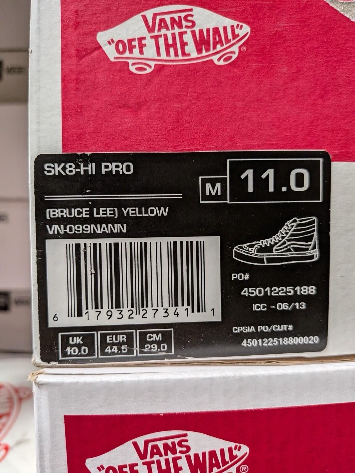 Vans FW13 Vans x Supreme Bruce Lee Sk8-Hi Yellow VN-099NANN US11 Size US 11 / EU 44 - 7 Thumbnail