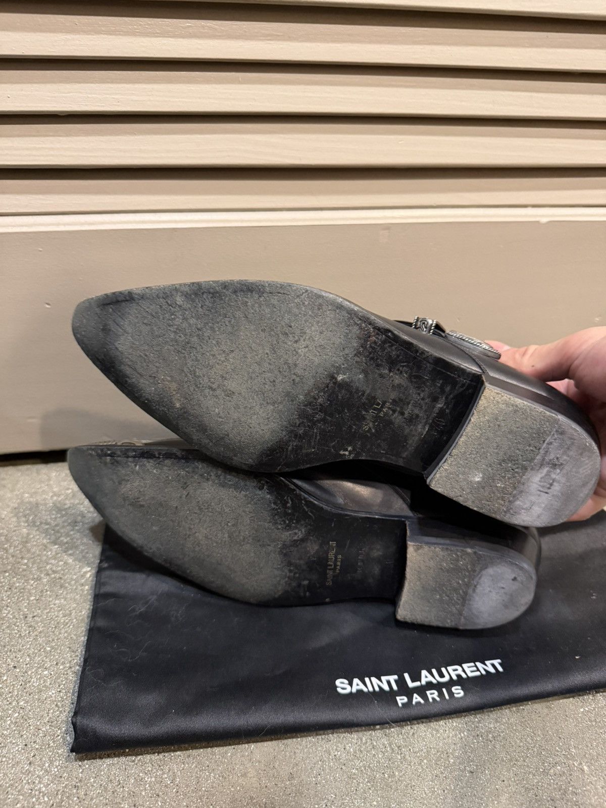 Saint Laurent Paris SS14 Western Monk Strap Duckies Loafers 40 Size US 7 / EU 40 - 6 Thumbnail
