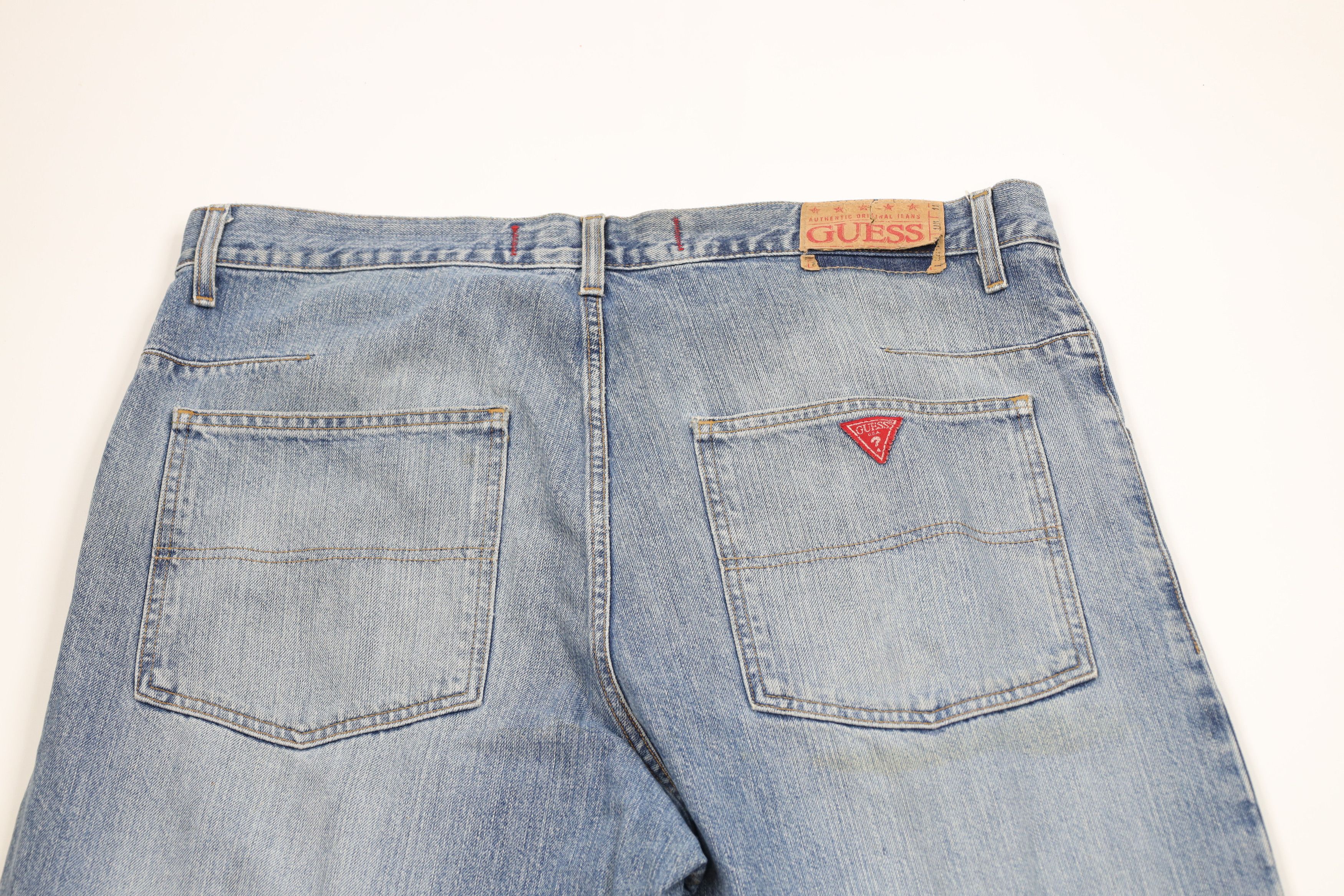 Guess Vintage 90s Guess Baggy Fit Wide Leg Denim Jeans Blue Size US 38 / EU 54 - 12 Thumbnail