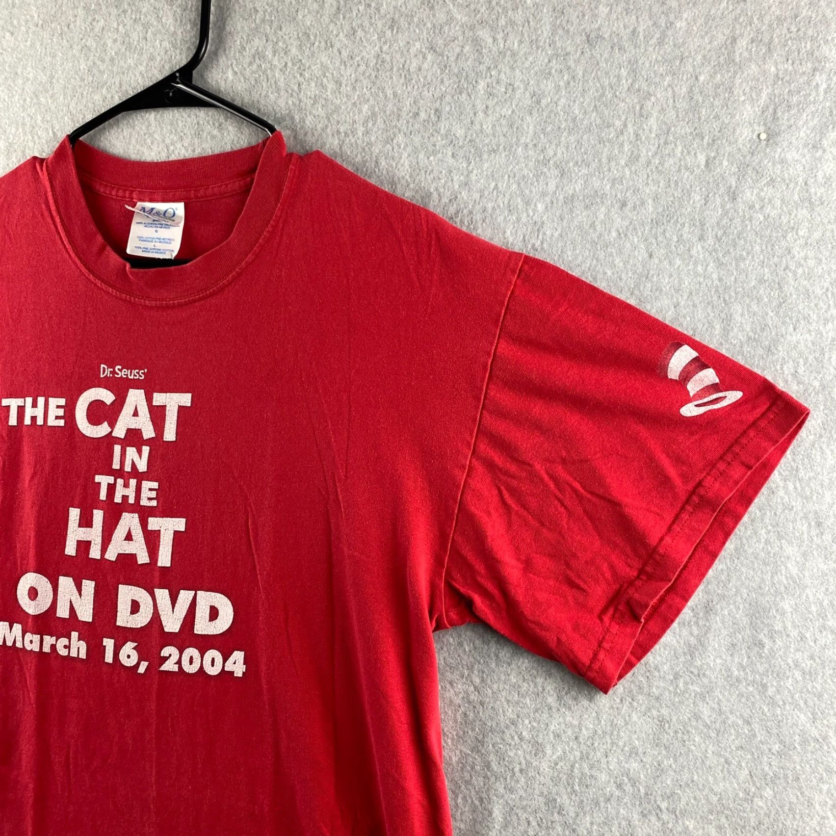 Vintage VINTAGE M&O KNITS Shirt Mens L Red Heavyweight Knit Short Sleeve Logo Modern 90s T-Shirt Boys, Womens, Mens, Womens Size US L / EU 52-54 / 3 - 7 Thumbnail