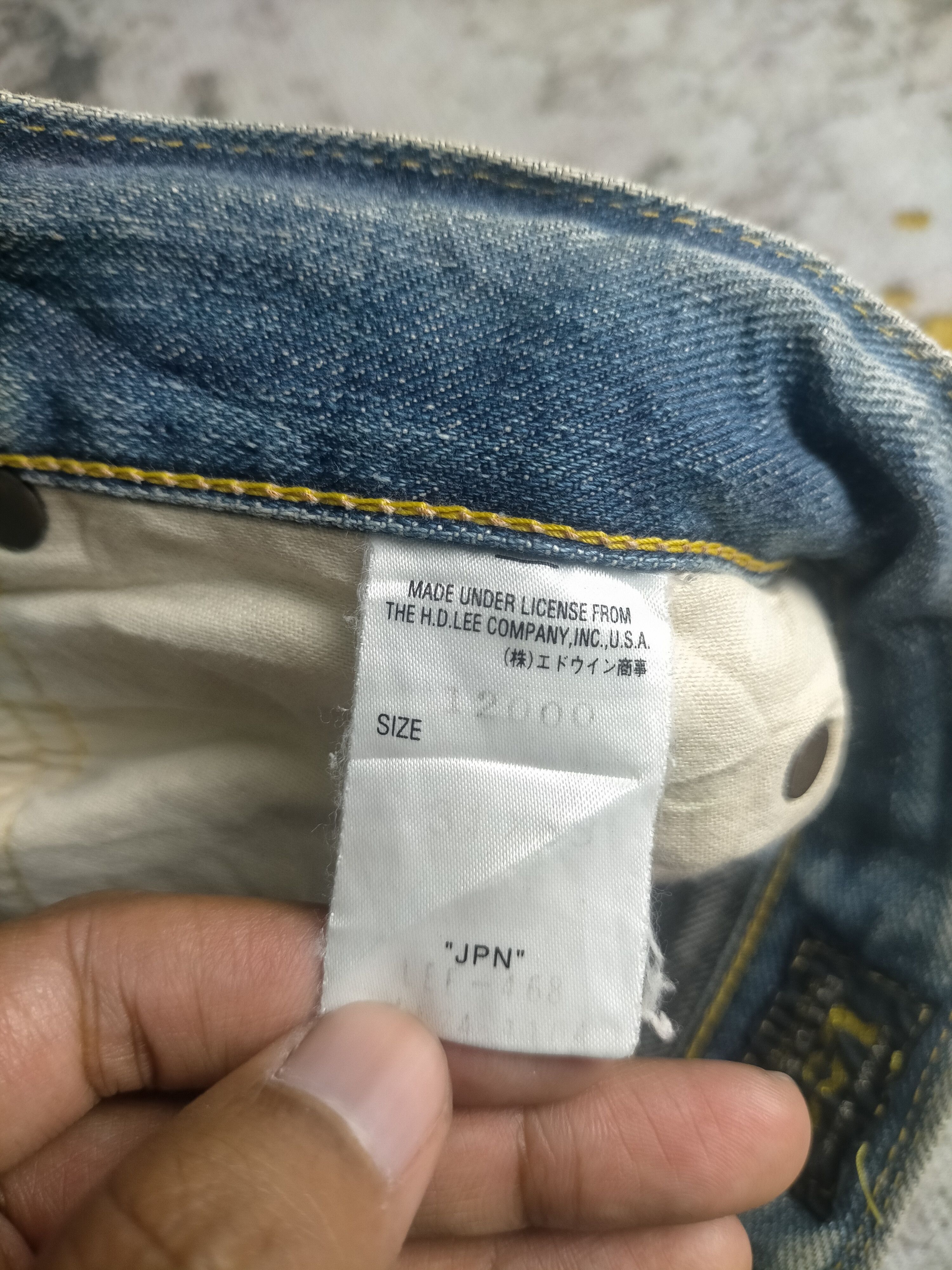 Lee 🔥 Vintage 90s Lee Selvedge Distressed Washed Jeans Size US 30 / EU 46 - 9 Thumbnail