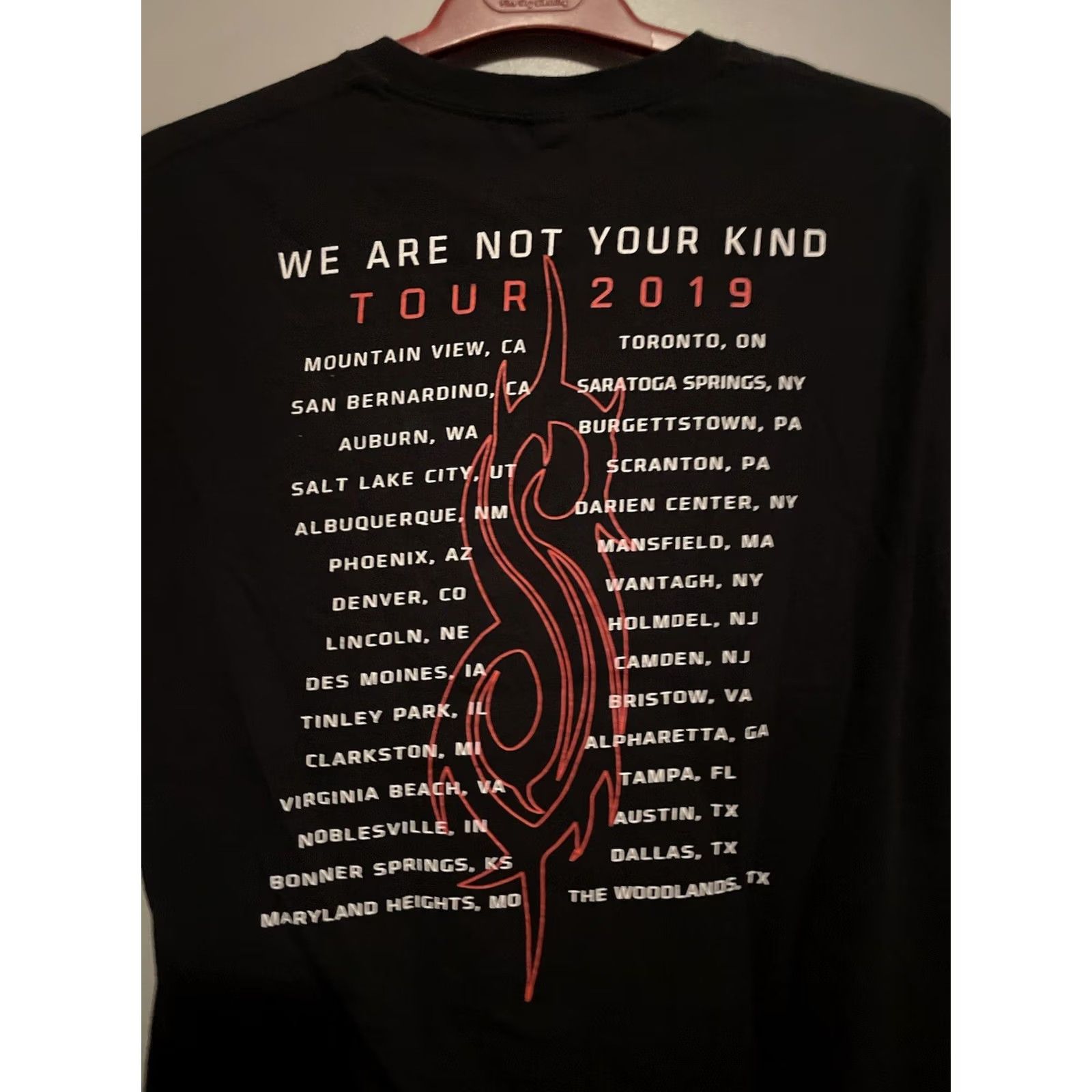 Gildan Slipknot We Are Not Your Kind 2019 Concert Shirt L Black T-Shirt Mens Graphic Print Cotton Short Sleeve Naughty Concert Merch C309 Size US L / EU 52-54 / 3 - 6 Thumbnail
