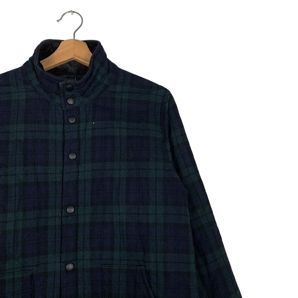 Fred Perry FRED PERRY Tartan Quilted Lined Wool Jacket #0475-C22 Size US M / EU 48-50 / 2 - 5 Thumbnail