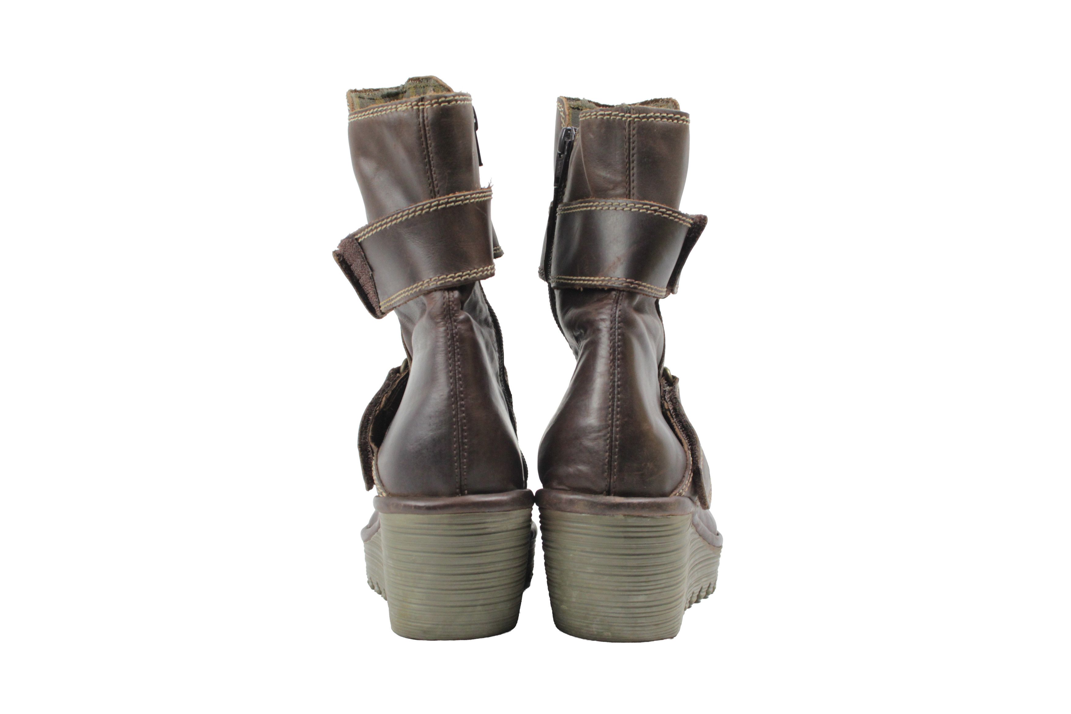 Fly London 00S Y2K Avant Garde Wedge Straps Boots Vintage Size US 11 / IT 41 - 9 Thumbnail