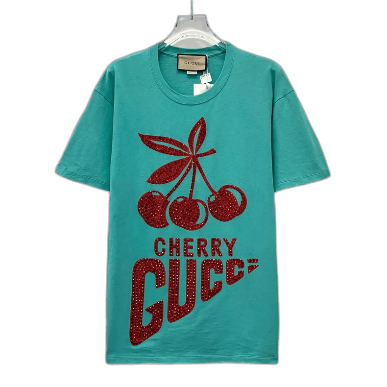 Gucci Gucci Cherry Letter Graphic Cotton T-Shirt Size S / US 4 / IT 40 - 1 Thumbnail