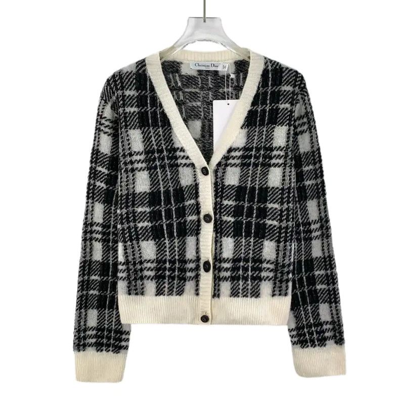 Dior Dior Black Mohair Women's Cardigan 0089 Size S / US 4 / IT 40 - 1 Thumbnail