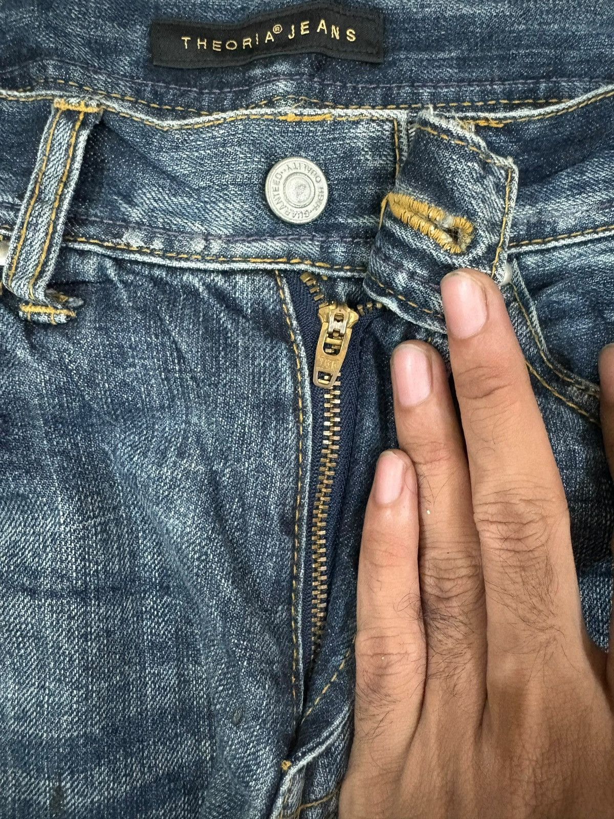 Japanese Brand Vintage Japanese Brand Paint Splattered Distress Loose Jeans Size 31" - 3 Thumbnail