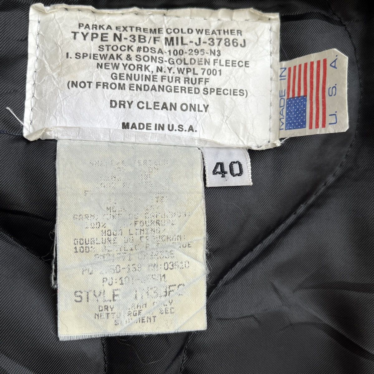 I. Spiewak And Sons × The Real McCoy's VINTAGE I SPIEWAK & SONS N-3B GOLDEN FLEECE FLIGHT JACKET Size US M / EU 48-50 / 2 - 17 Thumbnail