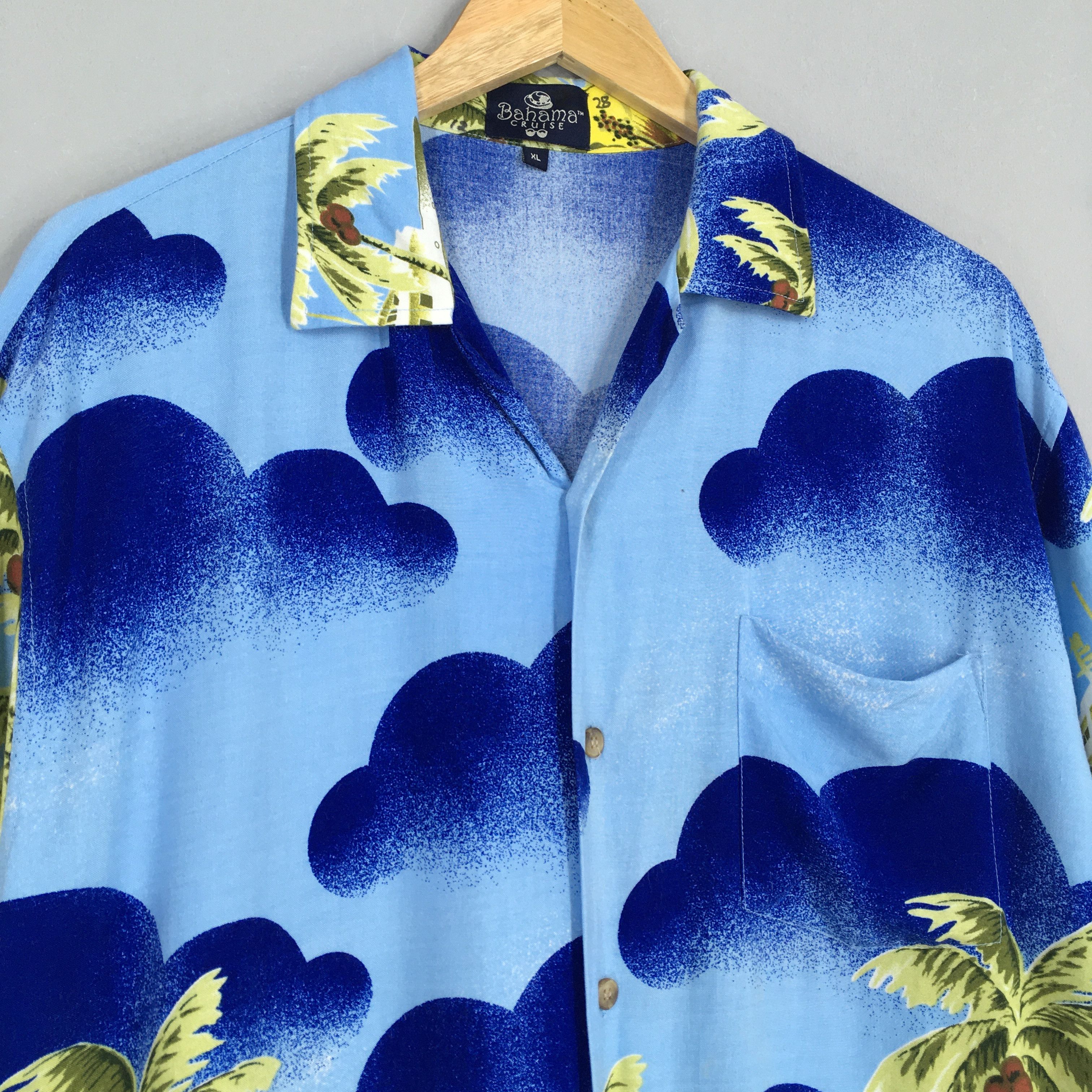 Vintage Vintage 90's Hawaiian Aloha Tropical Blue Shirt XLarge Size US XL / EU 56 / 4 - 3 Thumbnail