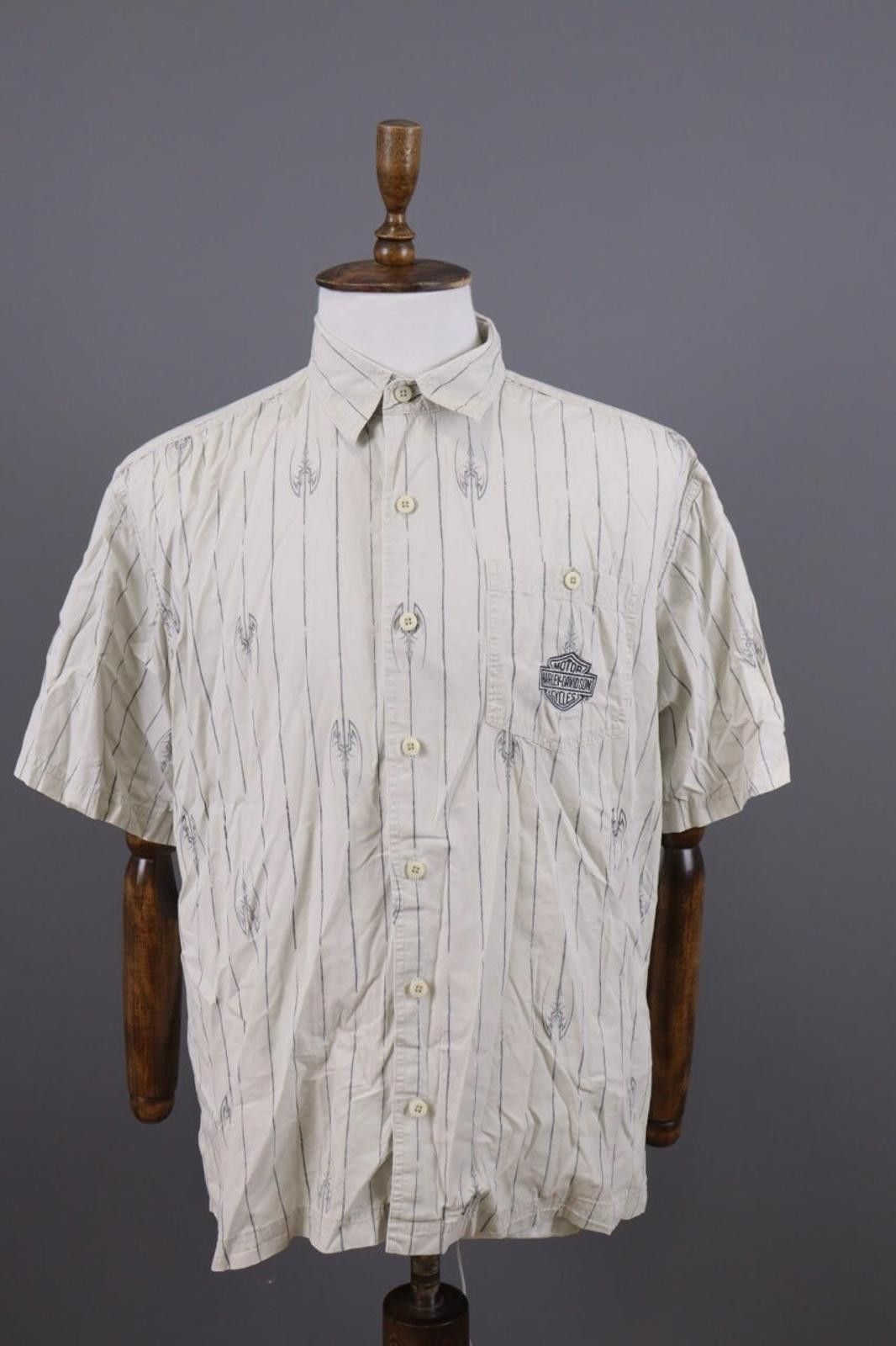 Harley Davidson Harley Davidson Racing White Motorcycle Shirt Size XL Size US XL / EU 56 / 4 - 1 Thumbnail
