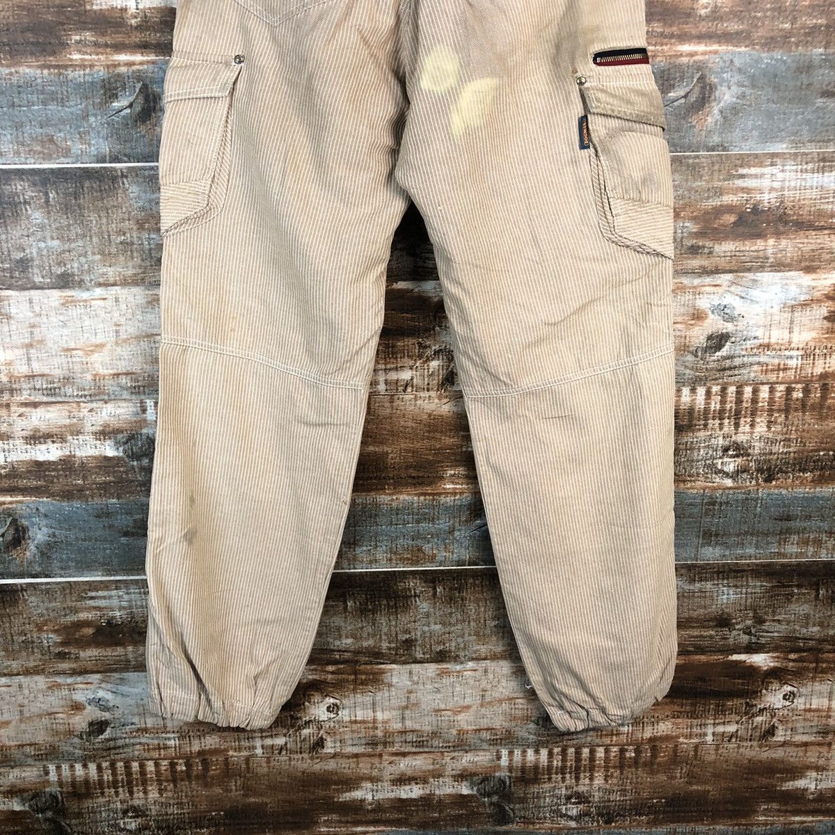 Japanese Brand DL Dogman stripe Brown Cargo Multipocket Pants #C629 Size US 29 - 17 Thumbnail