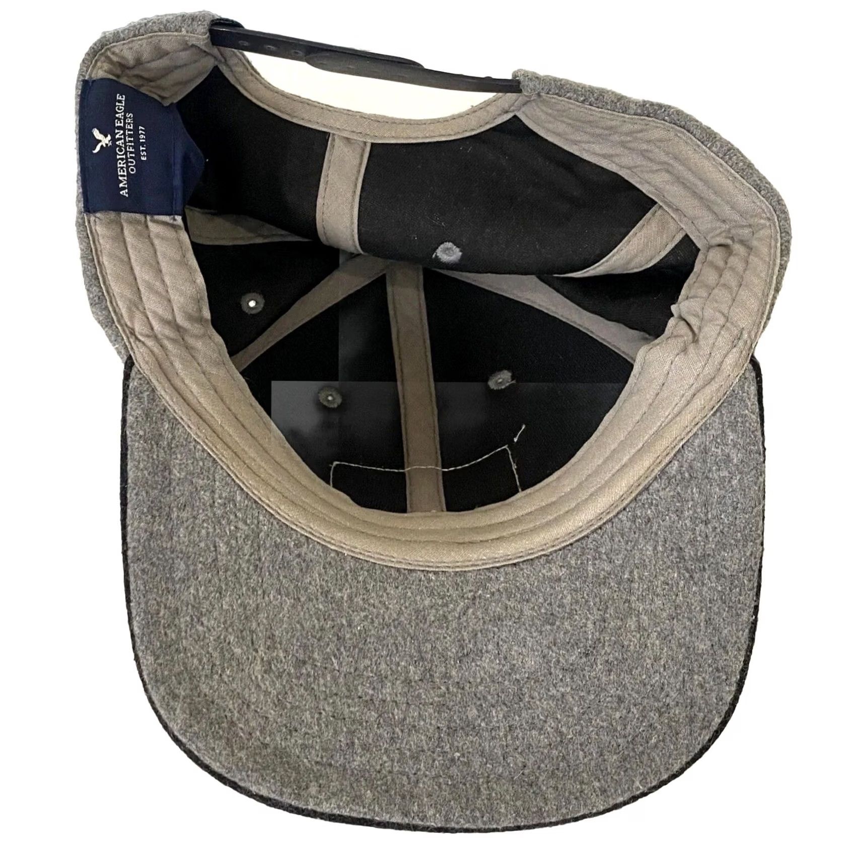 American Eagle Outfitters VINTAGE American Eagle Outfitters Hat Wool Blend Gray Black US Flag Snapback OS Adjustable Men Flat Bill Hat Size ONE SIZE - 7 Thumbnail