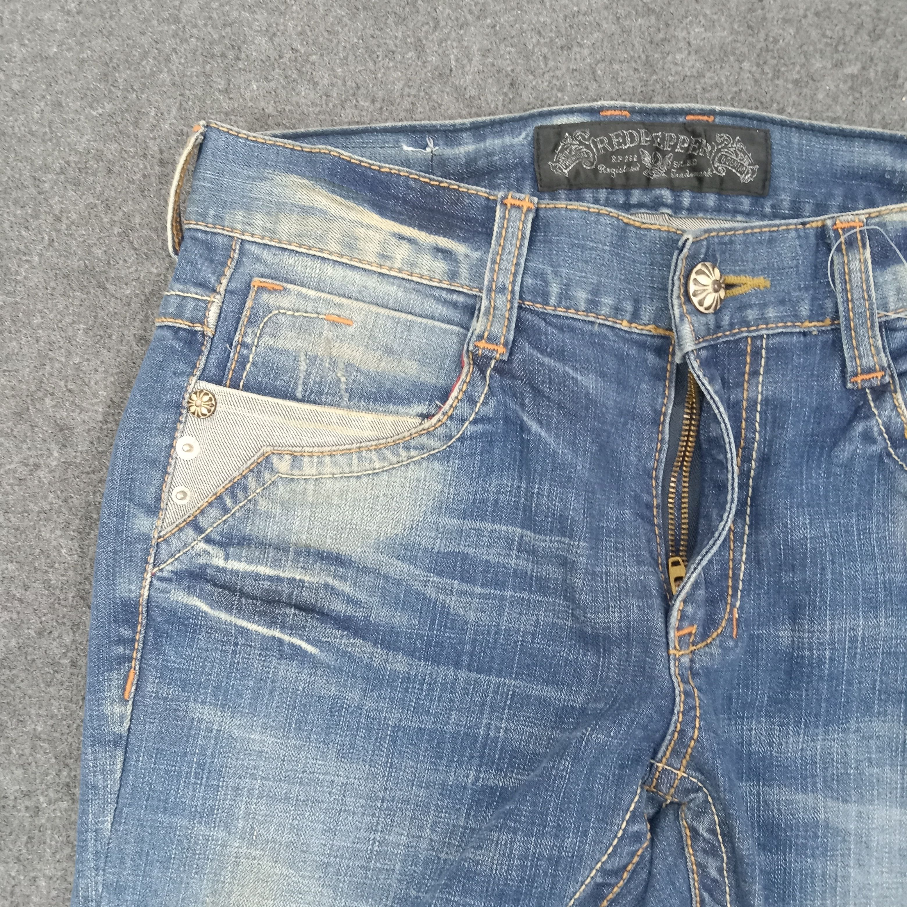 Japanese Brand Red Pepper Japanese Retro Denim Jeans C258N8 Size US 32 / EU 48 - 8 Thumbnail