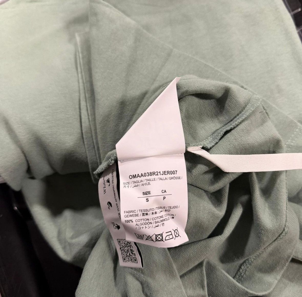 Off-White WHITE OFFF! GRAFFITI OVERSIZED S/S JADEITE Size US L / EU 52-54 / 3 - 9 Thumbnail