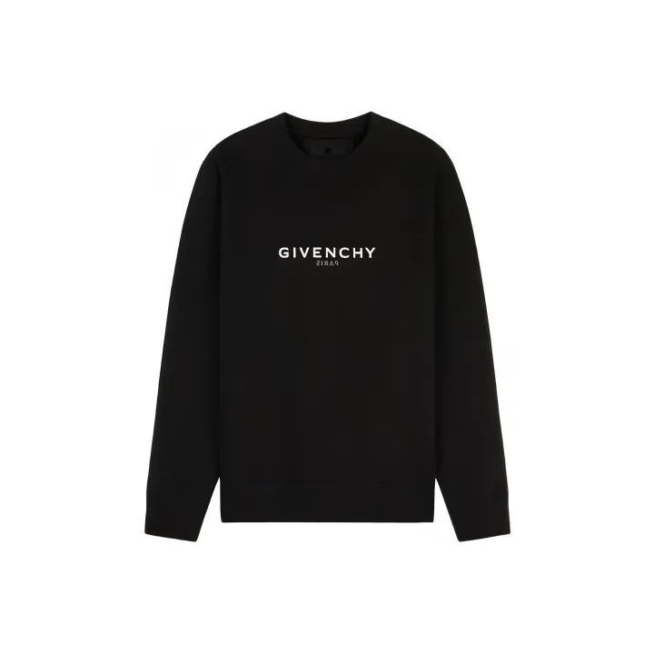 Givenchy Givenchy Black Logo Print Long Sleeve Sweatshirt Size US S / EU 44-46 / 1 - 1 Thumbnail