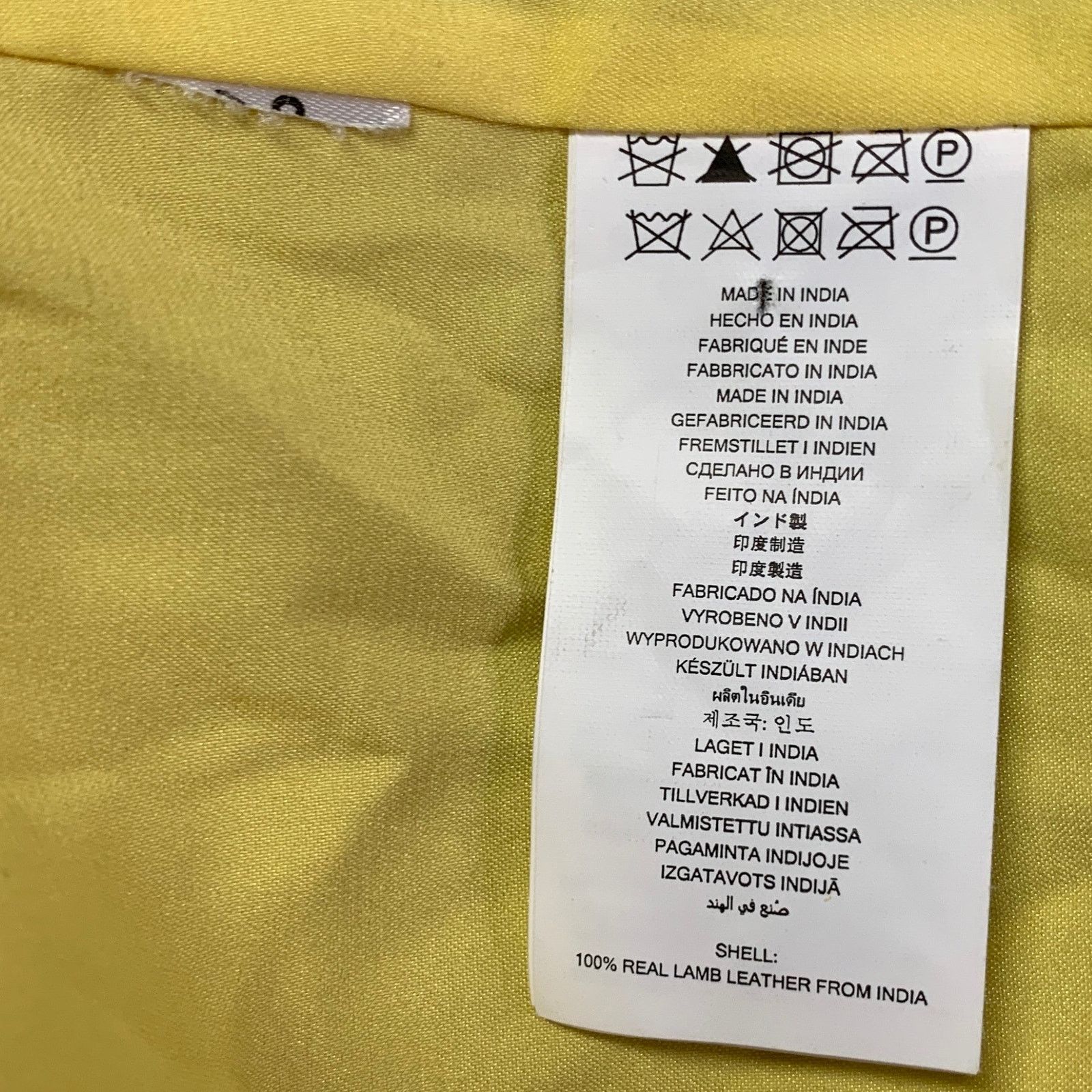 Michael Kors Size M Yellow Leather Lambskin Motorcycle Jacket Size M / US 6-8 / IT 42-44 - 9 Thumbnail
