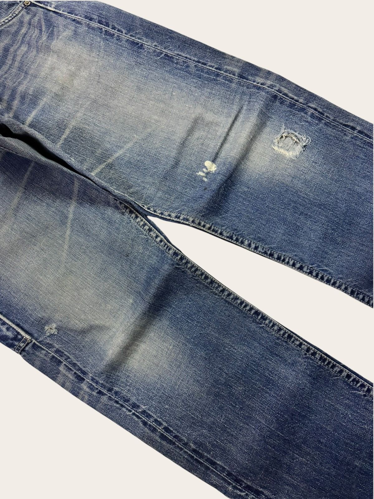KOJIMA GENES Vtg Japan John Bull Selvedge Carpenter Buckle Distress Jeans Size US 32 / EU 48 - 5 Thumbnail