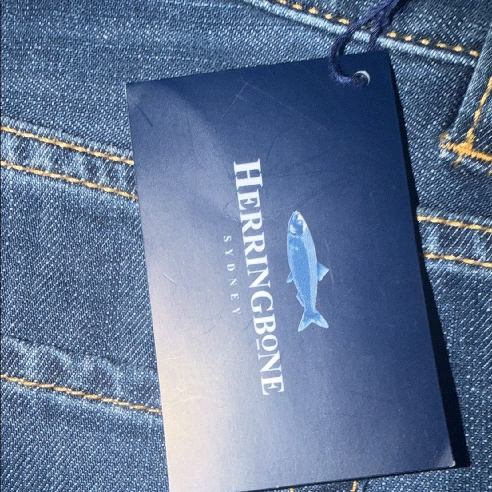 & Other Stories Herringbone Sydney Men's Classic Blue Jeans Size 38 Size US 38 / EU 54 - 2 Thumbnail