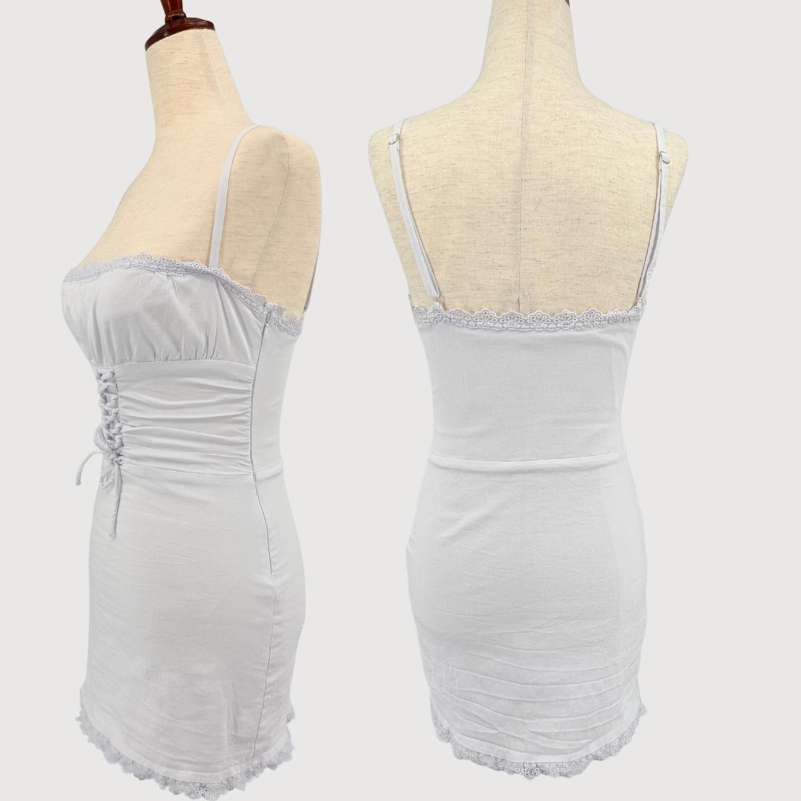 Other White Fox Coquette Corset Mini Dress Lace Trim M Size M / US 6-8 / IT 42-44 - 5 Thumbnail