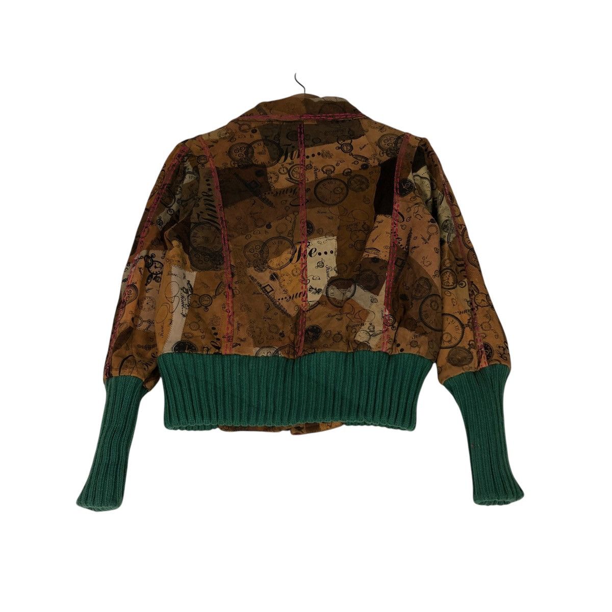 Japanese Brand 🔥VINTAGE LEATHER JACKET DOUBLE COLLAR FULL PRINT FLOWER Size S / US 4 / IT 40 - 9 Thumbnail