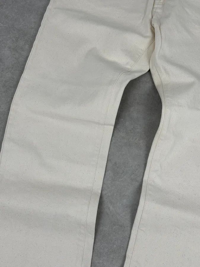 Jil Sander 2010s Jil Sander Creamy Beige Straight Denim Jeans Size US 34 / EU 50 - 10 Thumbnail